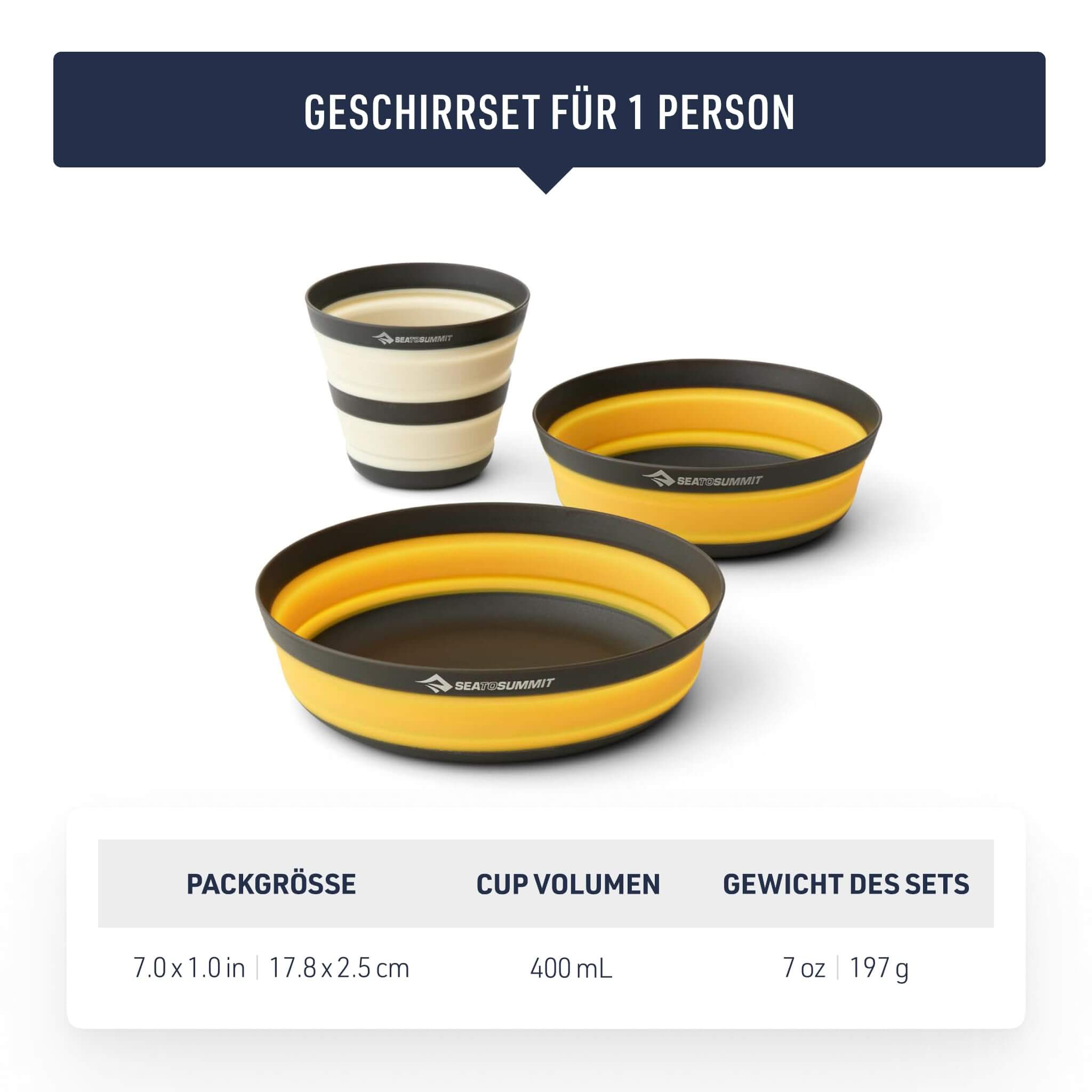 Sea to Summit Frontier Ultraleichtes faltbares Geschirr-Set - Outdoor Shop FluxPerfect