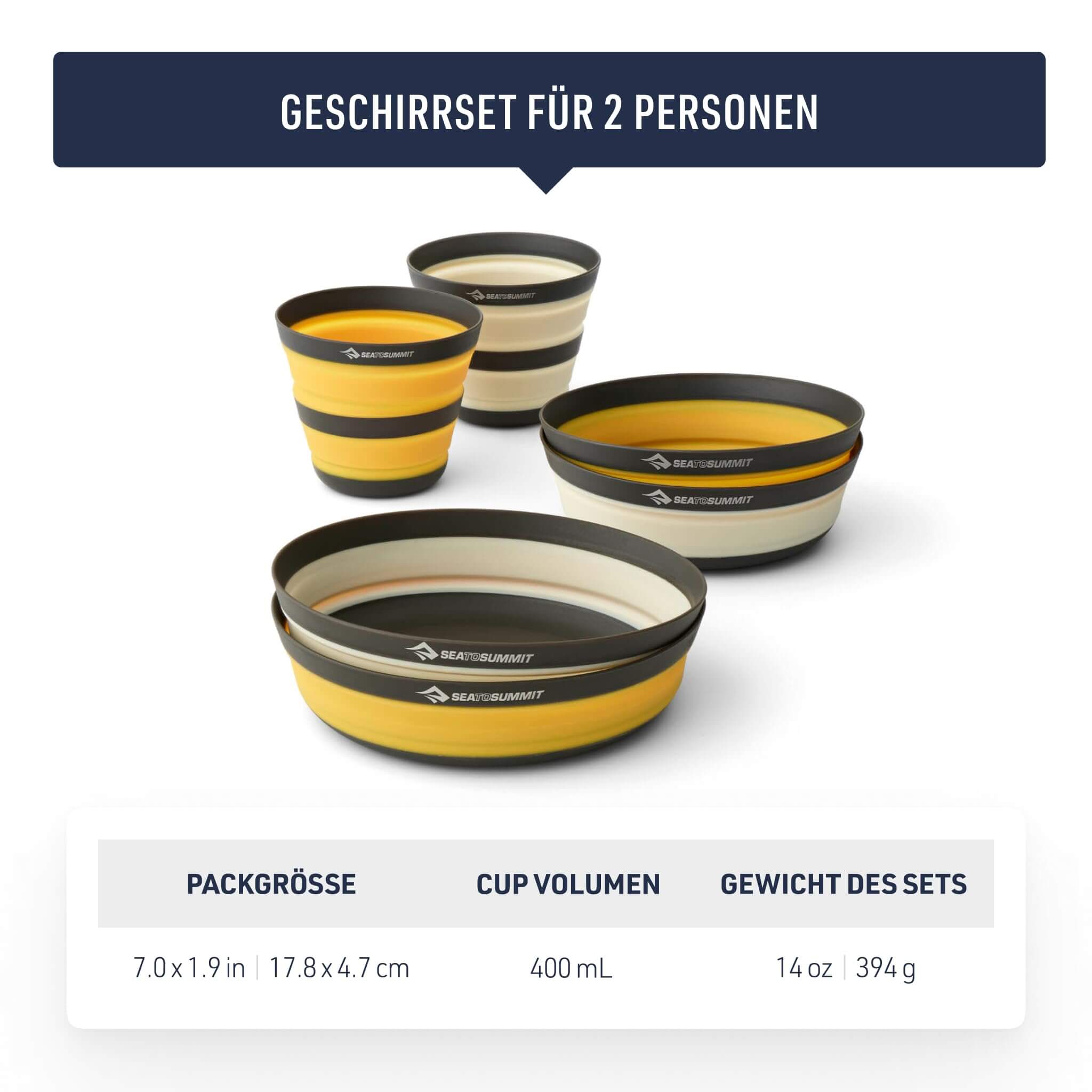 Sea to Summit Frontier Ultraleichtes faltbares Geschirr-Set - Outdoor Shop FluxPerfect