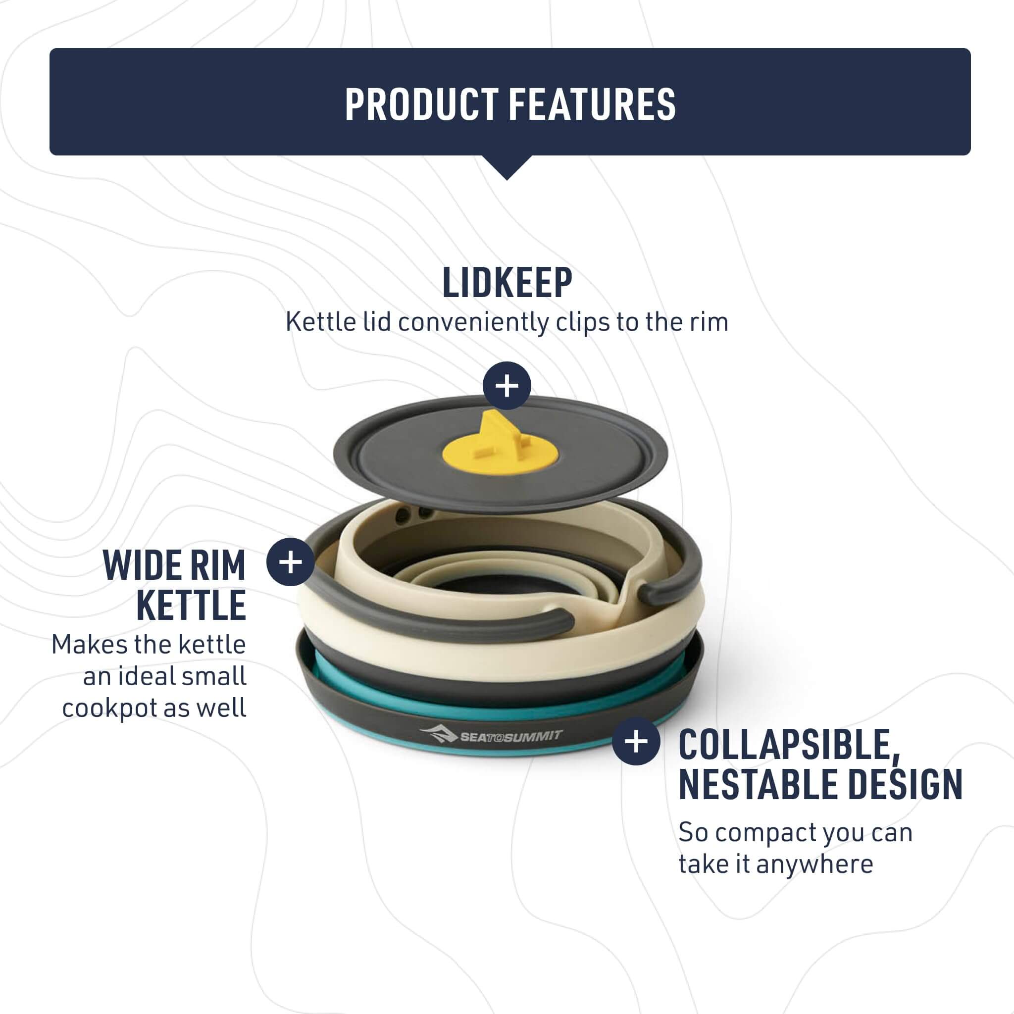 Sea to Summit Frontier Ultraleichtes faltbares Wasserkocher-Set - Outdoor Shop FluxPerfect