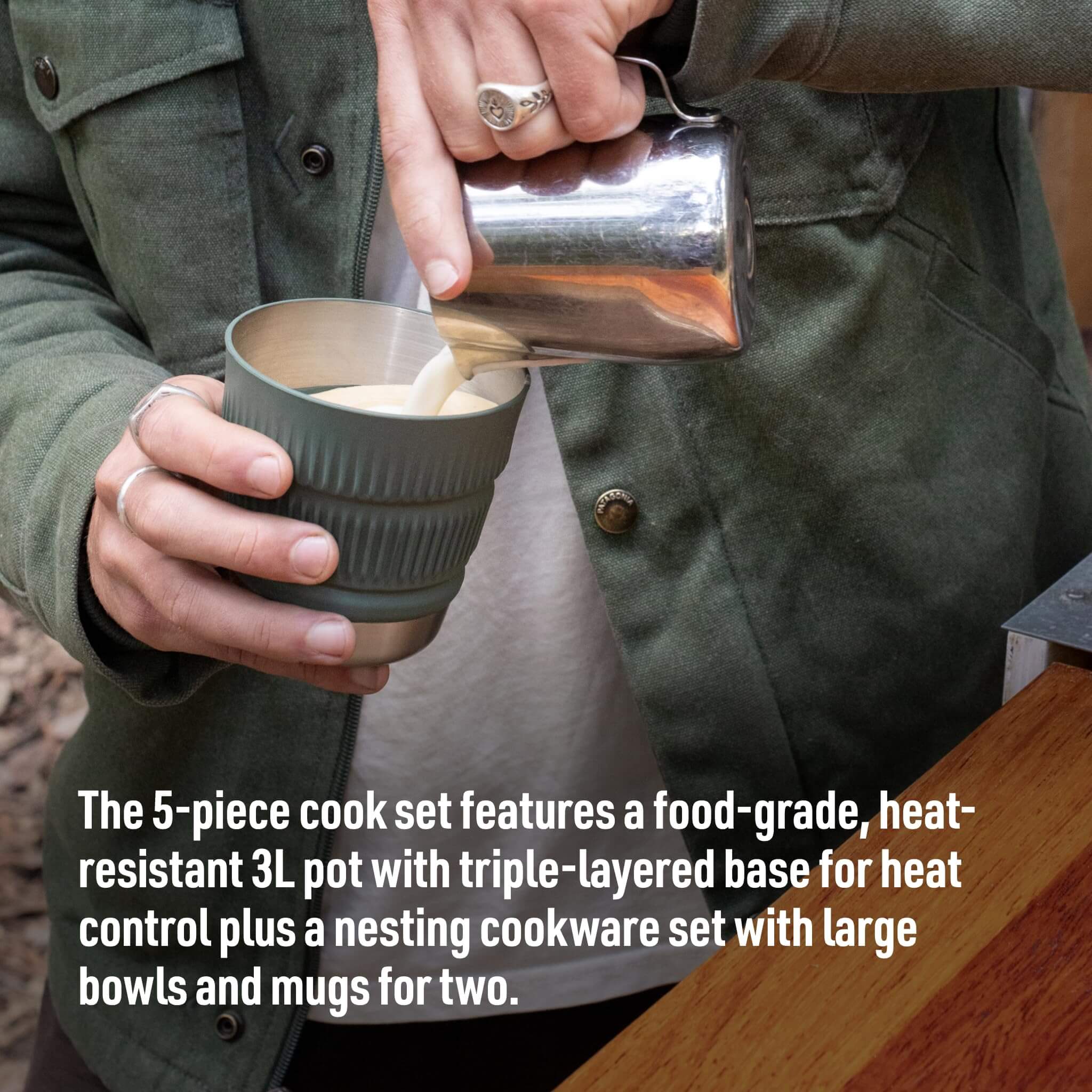 Sea to Summit Detour Stainless Steel One Pot Cook Set 2P 5-teilig - Outdoor Shop FluxPerfect