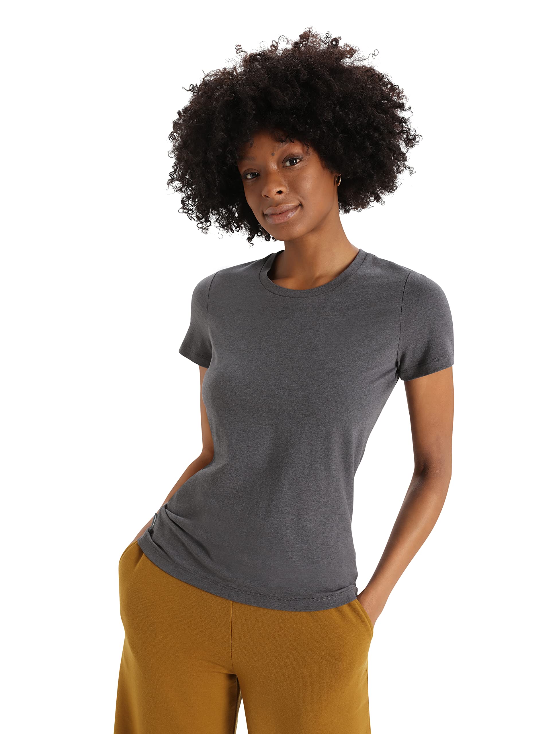 Kurzarm-T-Shirt – Icebreaker – Damen Natural Blend Central Classic – Monsoon – XS – Icebreaker