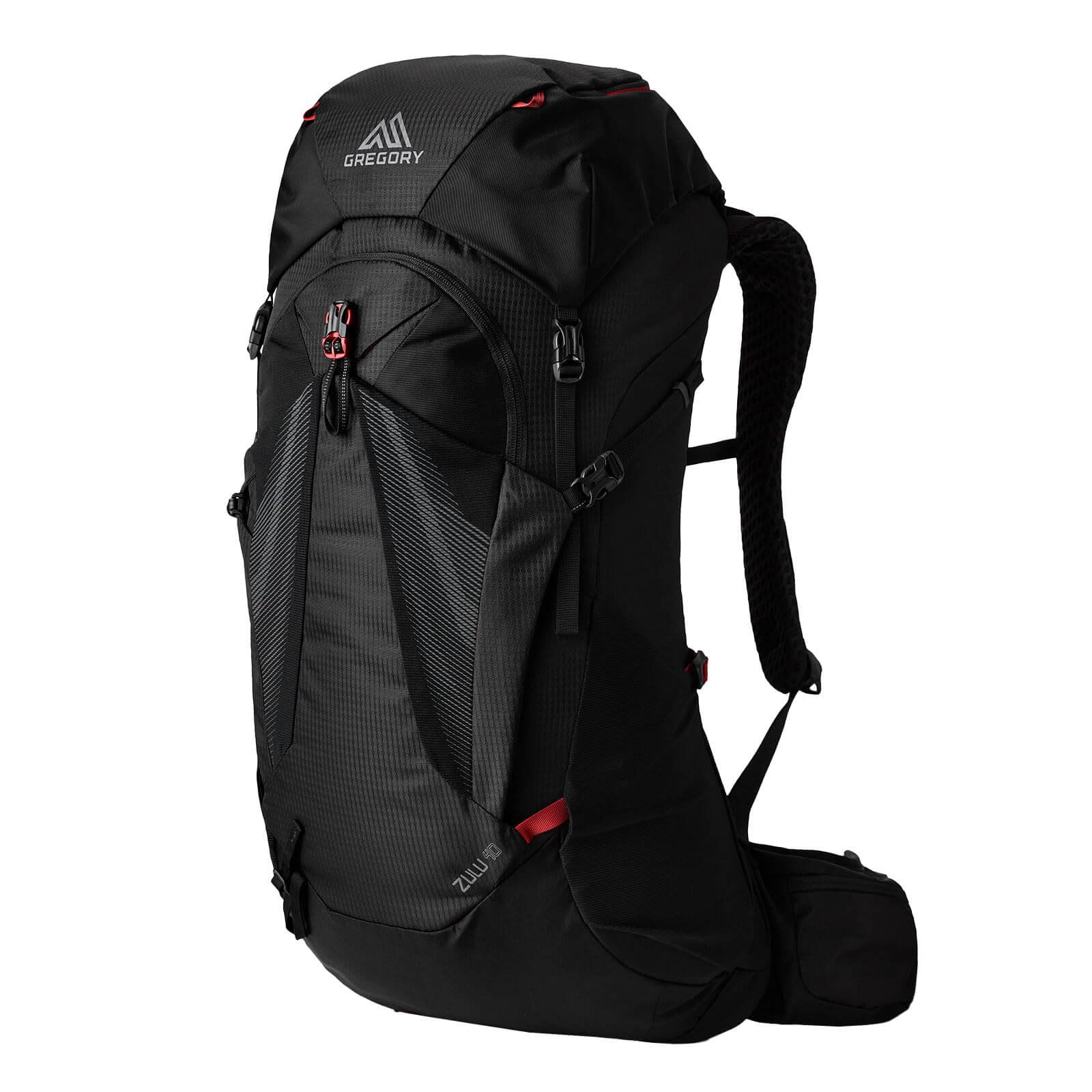 Der Gregory Zulu Rucksack in der Farbe Volcanic Black in der Variante 40L