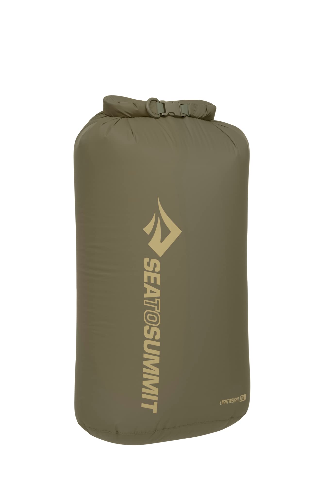 Produktbild der Sea to Summit Lightweight Dry Bag in einem Oliv Grün - perfekt als Ergänzung zu deinem Outdoor Equipment