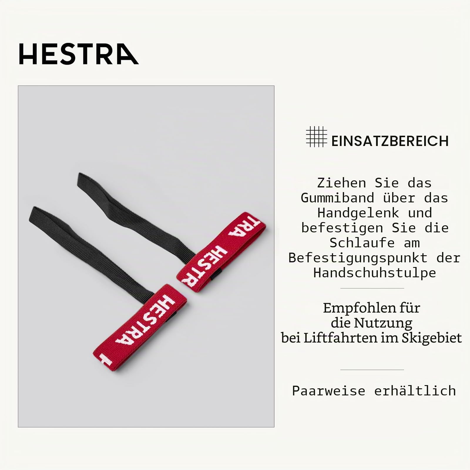 Skihandschuh-Halter – Hestra – Handschuellen Kinder 70/17 mm – Hestra – Bild 2