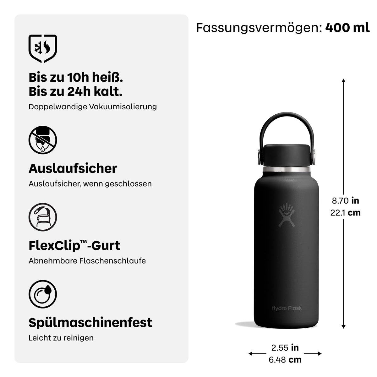 Trinkflasche – Hydro Flask – Micro Hydro 400 ml