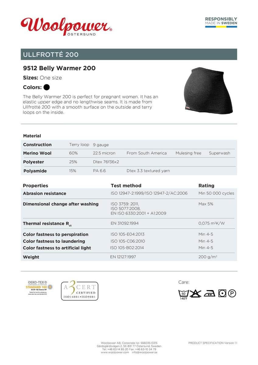 Bauchwarmer – Woolpower – Belly Warmer 200 – Woolpower – Bild 2