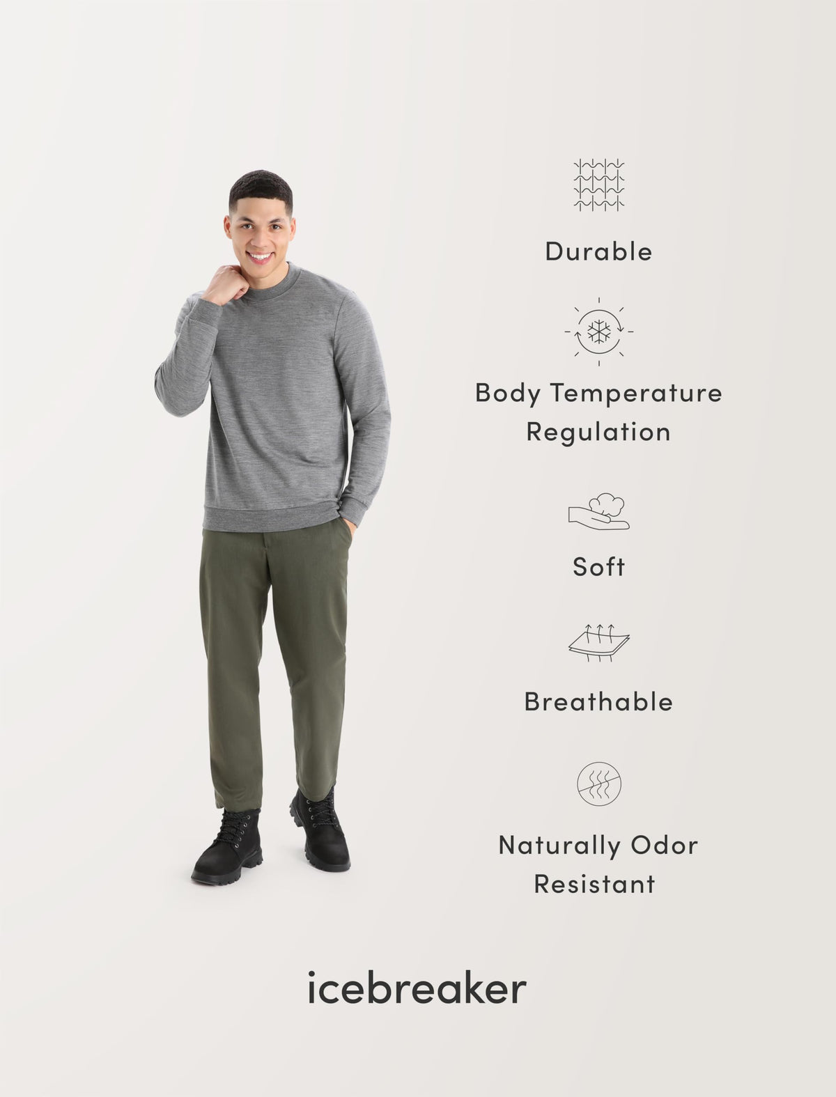 Langarm-T-Shirt – Icebreaker – 125 Cool-Lite Merino Blend Sphere III