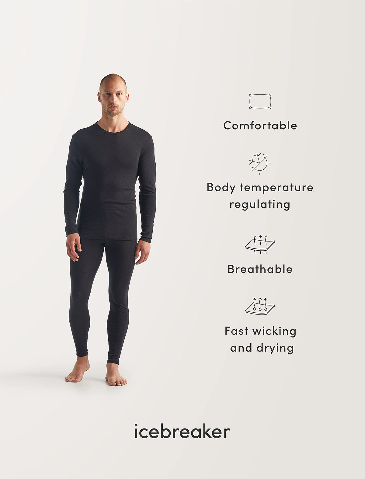 Langarmshirt – Icebreaker – Merino 125 Cool-Lite™ Sphere III
