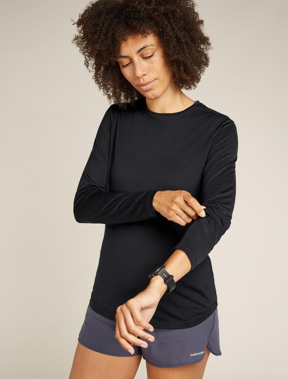 Langarm-T-Shirt – Icebreaker – Damen 125 Cool-Lite Merino Blend Sphere III
