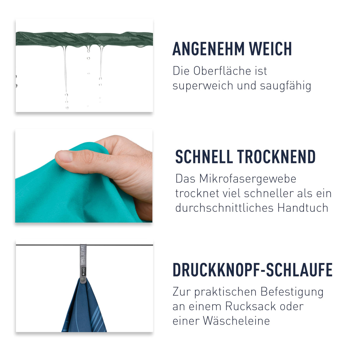 Reisehandtuch – Sea to Summit – Drylite Towel L