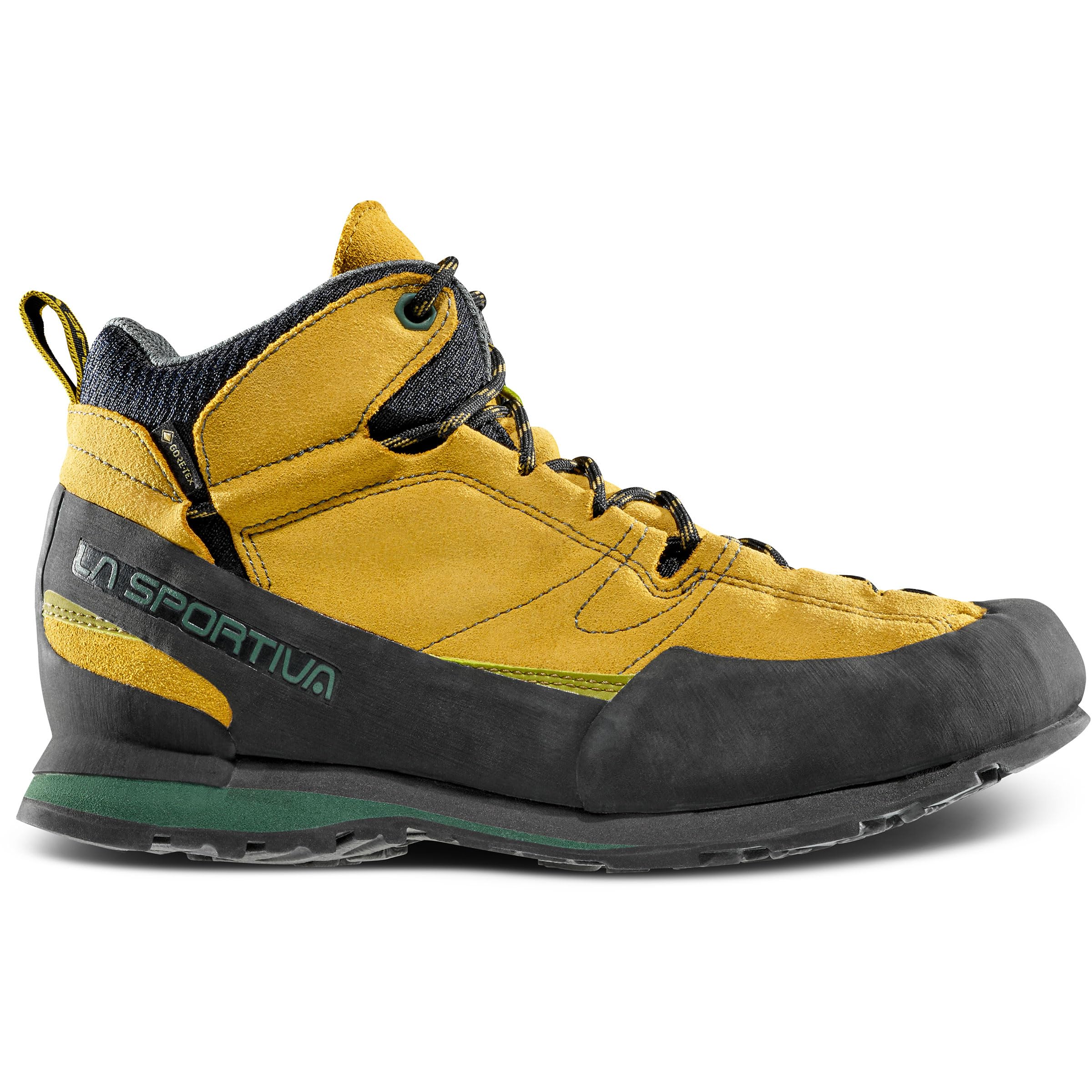 LA SPORTIVA Unisex Boulder X Mid GTX Schuhe, Carbon-Flame, 43 – Savana/Alpine – 44 – LA SPORTIVA