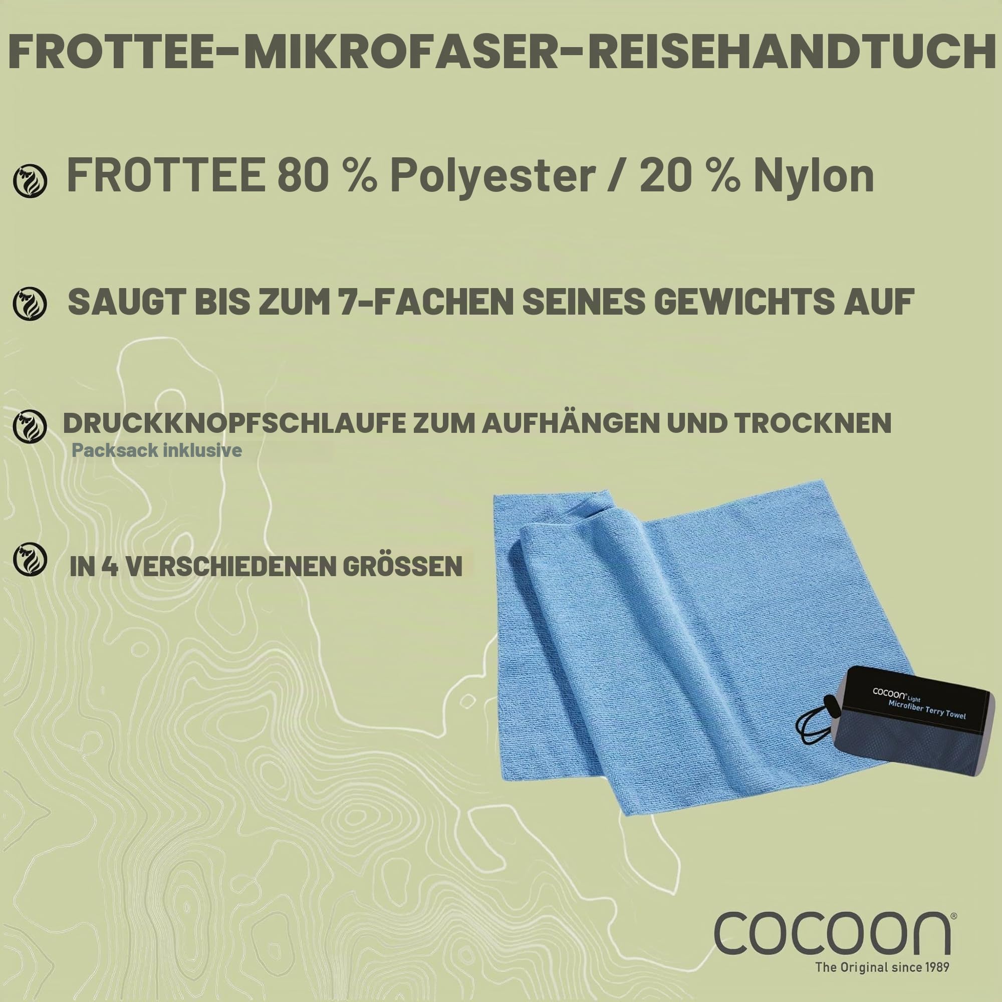Reisehandtuch – Cocoon – Terry Towel Light XL – COCOON – Bild 2
