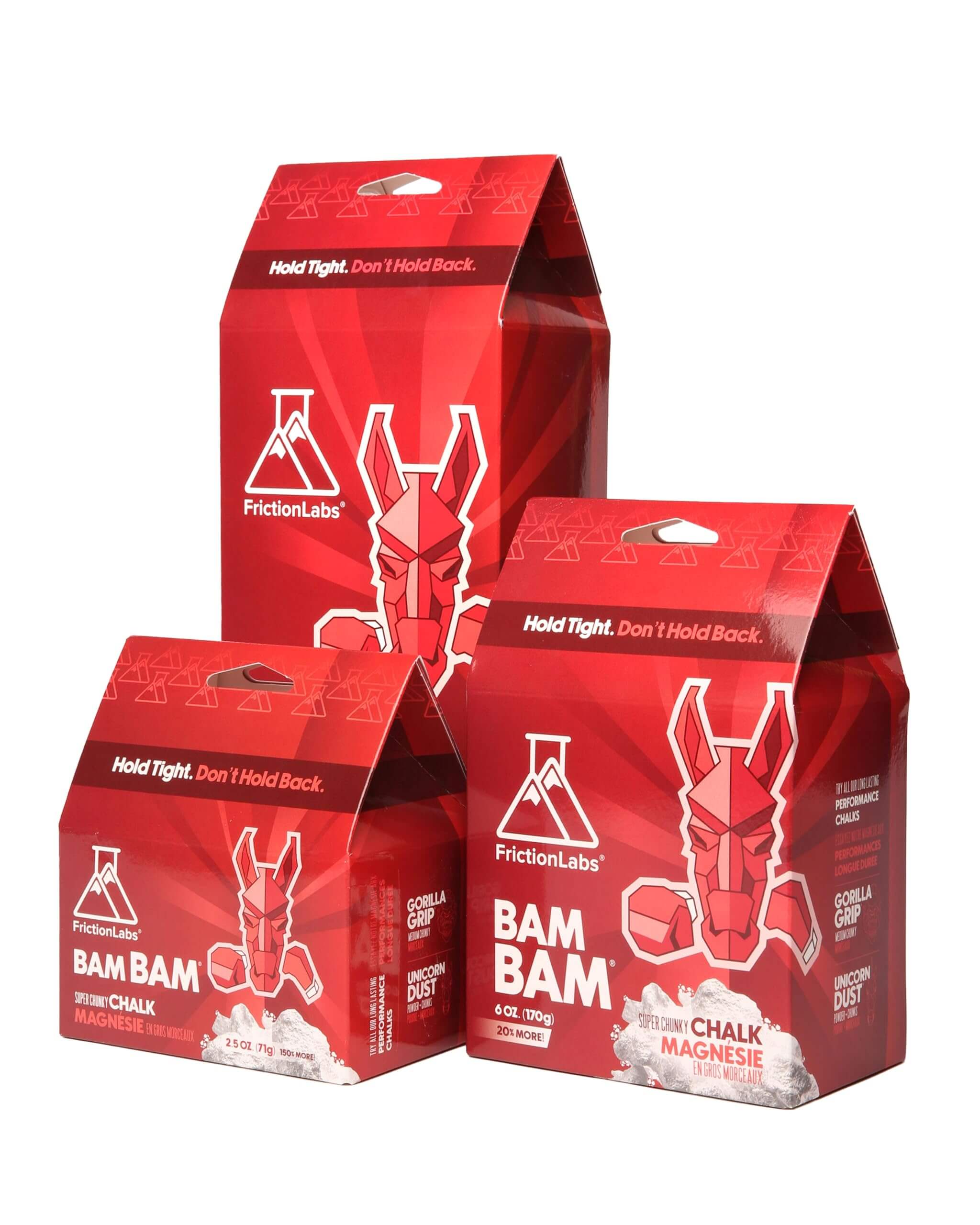 Das Friction Labs Premium Chalk Magnesium in der Variante Bam Bam - dieses ist ideal für alle, die gerne Stücke zerreiben & maximalen Grip suchen.