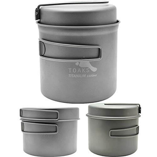 TOAKS Titanium Kochset aus Topf und Pfanne