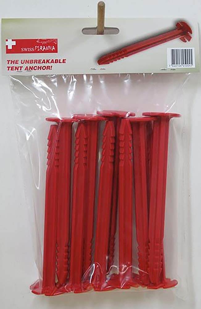 SwissPiranha RT150 (10er-Set), Rot, M Zeltheringe